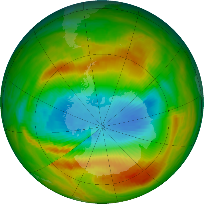 Antarctic ozone map for 12 November 1981